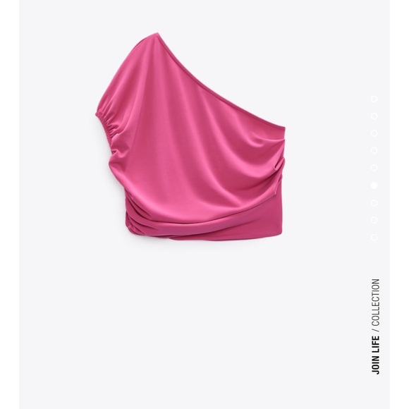 ZARA BLOGGERS FAV DRAPED ASYMMETRIC TOP - Picture 8 of 9